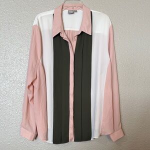ASOS Pink and Green Button-Down Shirt Size 20